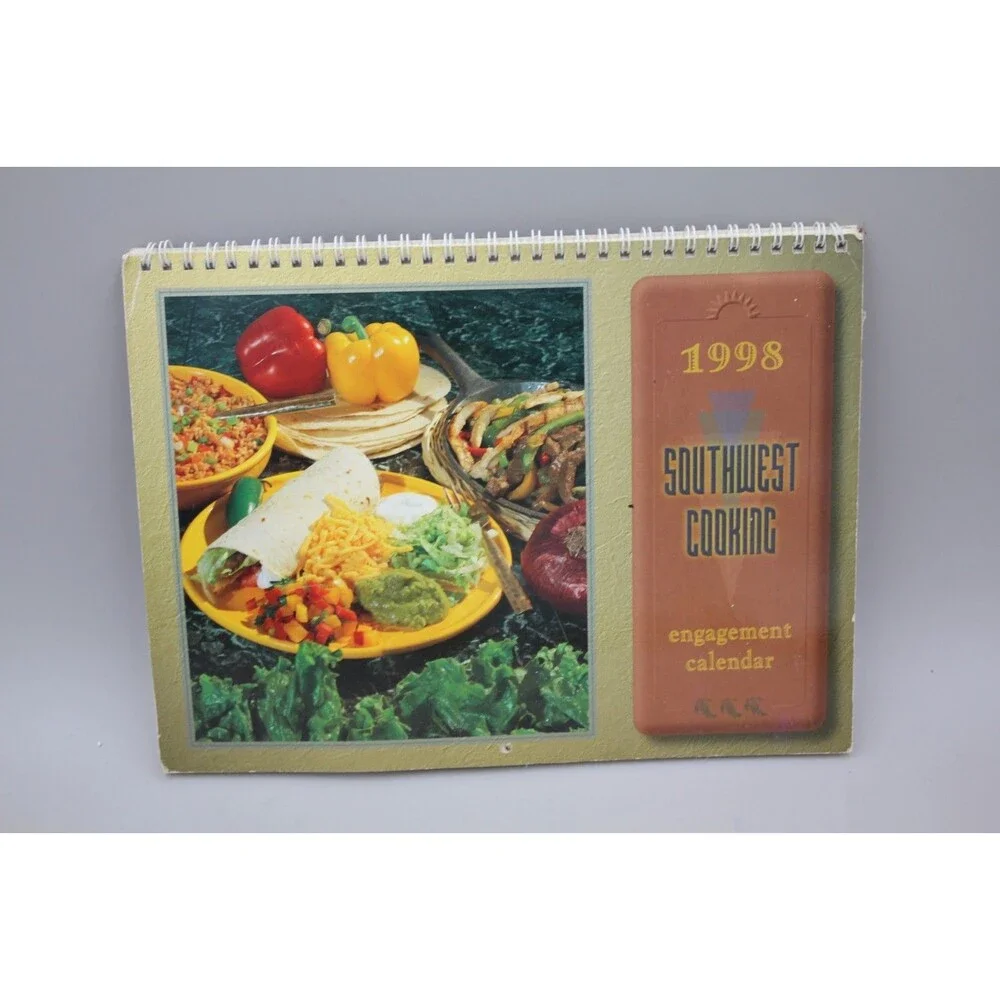 Southwest Cooking Engagement Calendar Stuffed Shell Chile Rellenos Kabobs 1998
